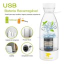 Ver imagem 3 de Mini Liquidificador Portátil Aquilae Garrafa 0.42L USB Recarregável Branco Bivolt