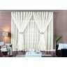 Cortinas Para Janela de Blindex Moderna Bonita Clean Luxo 2,00 X 1,70 Metros Voil Voal Leve e Ilhos - 3