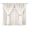 Cortinas Para Janela de Blindex Moderna Bonita Clean Luxo 2,00 X 1,70 Metros Voil Voal Leve e Ilhos - 1