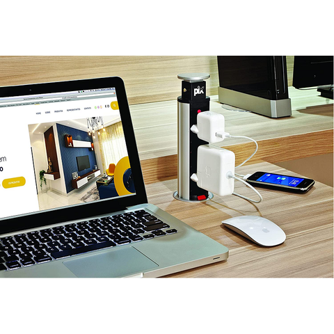 Torre de Embutir Multi Tomada com 3 Entradas - Renna