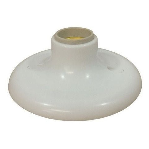Kit Utron 80 Plafon Simples Soquete Cerâmico Branco e Preto