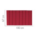 Ver imagem 2 de Painel Estofada Carla 100cm Solteiro para Cama Box Quarto Corino Vermelho