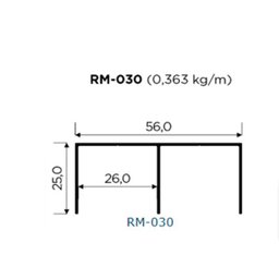TRILHO SUPERIOR RM 030 COM 3 METROS - 2