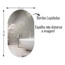 Espelho Oval Decorativo Vidro Lapidado Banheiro Quarto Sala 80 X 50 Cm - 3