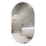 Espelho Oval Decorativo Vidro Lapidado Banheiro Quarto Sala 80 X 50 Cm - 1