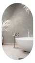 Ver imagem 1 de Espelho Oval Decorativo Vidro Lapidado Banheiro Quarto Sala 80 X 50 Cm