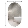 Espelho Oval Decorativo Vidro Lapidado Banheiro Quarto Sala 80 X 50 Cm - 2
