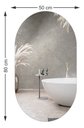 Ver imagem 2 de Espelho Oval Decorativo Vidro Lapidado Banheiro Quarto Sala 80 X 50 Cm