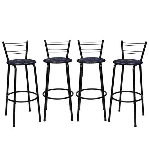 Kit 4 Banquetas para Balcão Bancada Cozinha Bistrô Ilhas Gourmet Bares Banco Flórida Preta