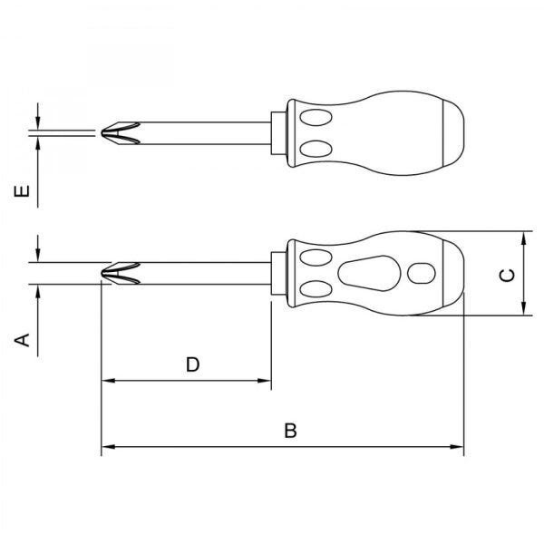 Chave de Fenda Toco Ponta Cruzada 5x38mm Tramontina - 2