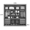 Ver imagem 3 de Guarda Roupa Casal 1 Porta com Espelho Sevilha - Made Marcs:branco