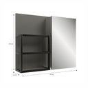 Ver imagem 3 de Espelheira para Banheiro 66x77cm Safira Cinza/Cimento