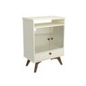 Rack com 2 Portas Vidro - Dalla Costa - Off White/nobre - 2