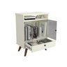Rack com 2 Portas Vidro - Dalla Costa - Off White/nobre - 8