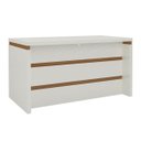 Ver imagem 2 de Mesa para Escritório Tamburato com Negativo 135cm - Dalla Costa - Off White/Freijó