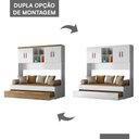 Ver imagem 4 de Jogo de Quarto Infantil Ônix Aéreo 4 Portas e Bicama Flex Nature/branco - Peternella Móveis