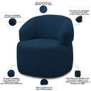 Ver imagem 4 de Kit 2 Poltronas Giratórias Sala de Estar Living Orgânico Carmen F04 Veludo Azul - Lyam Decor