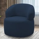 Ver imagem 2 de Kit 2 Poltronas Giratórias Sala de Estar Living Orgânico Carmen F04 Veludo Azul - Lyam Decor