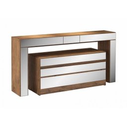 Aparador 160cm com Gaveteiro - Dalla Costa - Nobre/Espelho - 5