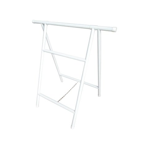 Kit Cavalete Tubolar Dobravel com 2 Peças 90cm X 1 Metro Branco