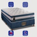 Ver imagem 3 de Cama Box Solteiro Colchão + Box 88x188x70 com Molas Ensacadas Robust 220 Azul Cama Inbox