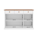 Ver imagem 4 de Balcão Buffet para sala de jantar 3 Portas e 3 Gavetas em Madeira Maciça Westerland