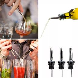 Bico Dosador em Aço Inox e Silicone para Garrafa 06 unidades - 4