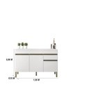 Ver imagem 7 de Kit Balcão de Pia com Tampo e Aereo 150 Cm 6 Portas 1 Gaveta Line Supremo Supremo Cp Freijó