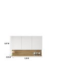 Ver imagem 6 de Kit Balcão de Pia com Tampo e Aereo 150 Cm 6 Portas 1 Gaveta Line Supremo Supremo Cp Freijó