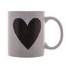 Caneca de Porcelana Coração Big Heart Preto Borda Dourada - 1