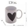 Caneca de Porcelana Coração Big Heart Preto Borda Dourada - 2