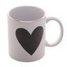 Caneca de Porcelana Coração Big Heart Preto Borda Dourada - 3