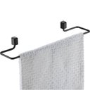 Ver imagem 2 de Suporte Porta Toalha de Banho Preto Fosco Toalheiro 45cm para Banheiro Schmitt