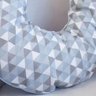 Almofada Amamentação Dupla Face Triângulos Azul Branco e Cinza - 3