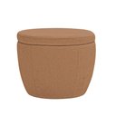Ver imagem 1 de Puff Decorativo Redondo Kaira Bouclé Terracota - Nexta Casa