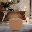 Ver imagem 2 de Puff Decorativo Redondo Kaira Bouclé Terracota - Nexta Casa
