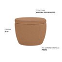 Ver imagem 3 de Puff Decorativo Redondo Kaira Bouclé Terracota - Nexta Casa
