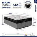 Ver imagem 4 de Cama Box Baú com Colchão de Espuma D45 Ortobom Airtech Ortopillow 150 D45 Queen 158cm