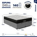Ver imagem 5 de Cama Box Baú com Colchão de Espuma D45 Ortobom Airtech Ortopillow 150 D45 Queen 158cm