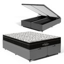 Ver imagem 1 de Cama Box Baú com Colchão de Espuma D45 Ortobom Airtech Ortopillow 150 D45 Queen 158cm