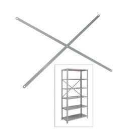 Reforço de Prateleira em X de Fundo para Estantes de Aço de 30 a 58cm - Amapá 080084 - 1