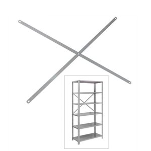 Reforço de Prateleira em X de Fundo para Estantes de Aço de 30 a 58cm - Amapá 080084