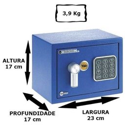 Cofre Eletrônico Safe Compact Yale Mini Blue - 3
