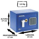 Ver imagem 3 de Cofre Eletrônico Safe Compact Yale Mini Blue