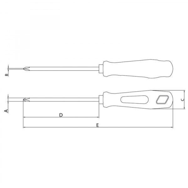 Chave de Fenda Ponta Cruzada 3x75mm Tramontina - 2