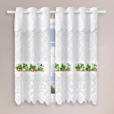 Ver imagem 6 de Cortina Pia c/ Bando Vitro Real Renda Cozinha 1,60x0,80x0,20:Morango