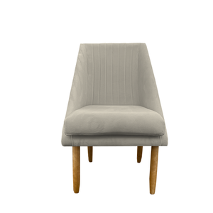 Kit 04 Cadeiras para Sala de Jantar Ana Pés Palito Suede Bege- D'classe Decor