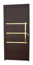 Ver imagem 1 de Porta Lambril Evolution c/Puxador D. Super Marrom Corten Dourado 90 Brimak