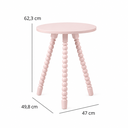 Ver imagem 2 de Mesa Lateral de Apoio em Madeira Maciça com Design Torneado Rosa