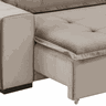 Sofá Recanto 3 Lugares (L:260cm) Retrátil e Reclinável C/ Molas Suede Liso Nude - 4